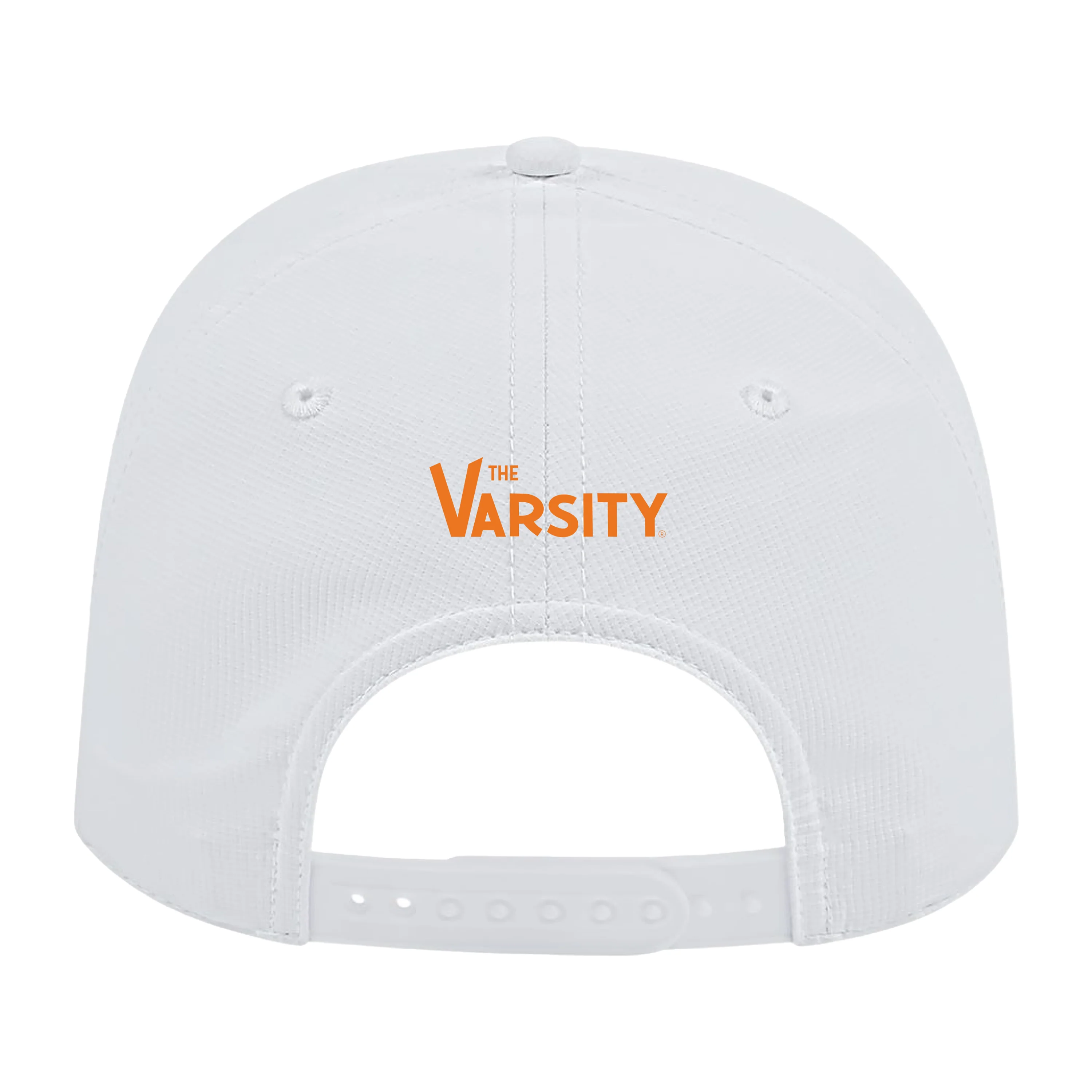 "Frosted Orange" Athletic Rope Cap, White w/ Orange logo - Image 3