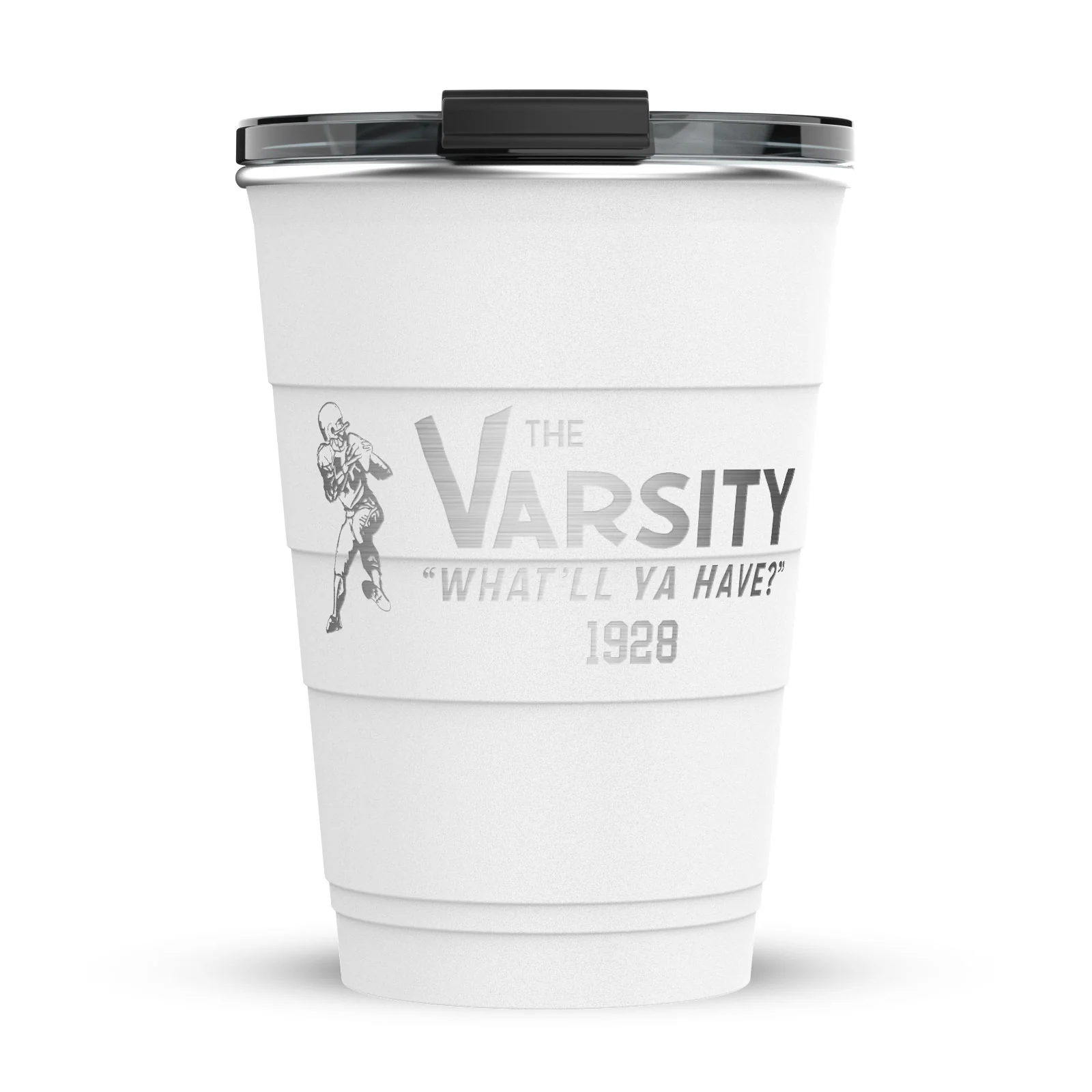Varsity Pirani Tumbler, White