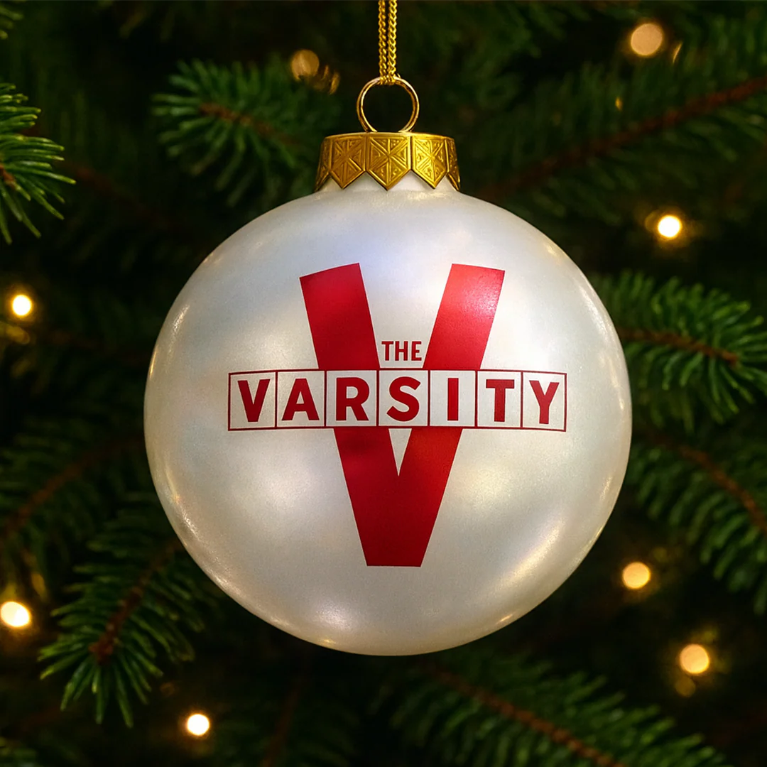 White Christmas Ball Ornament - Image 3