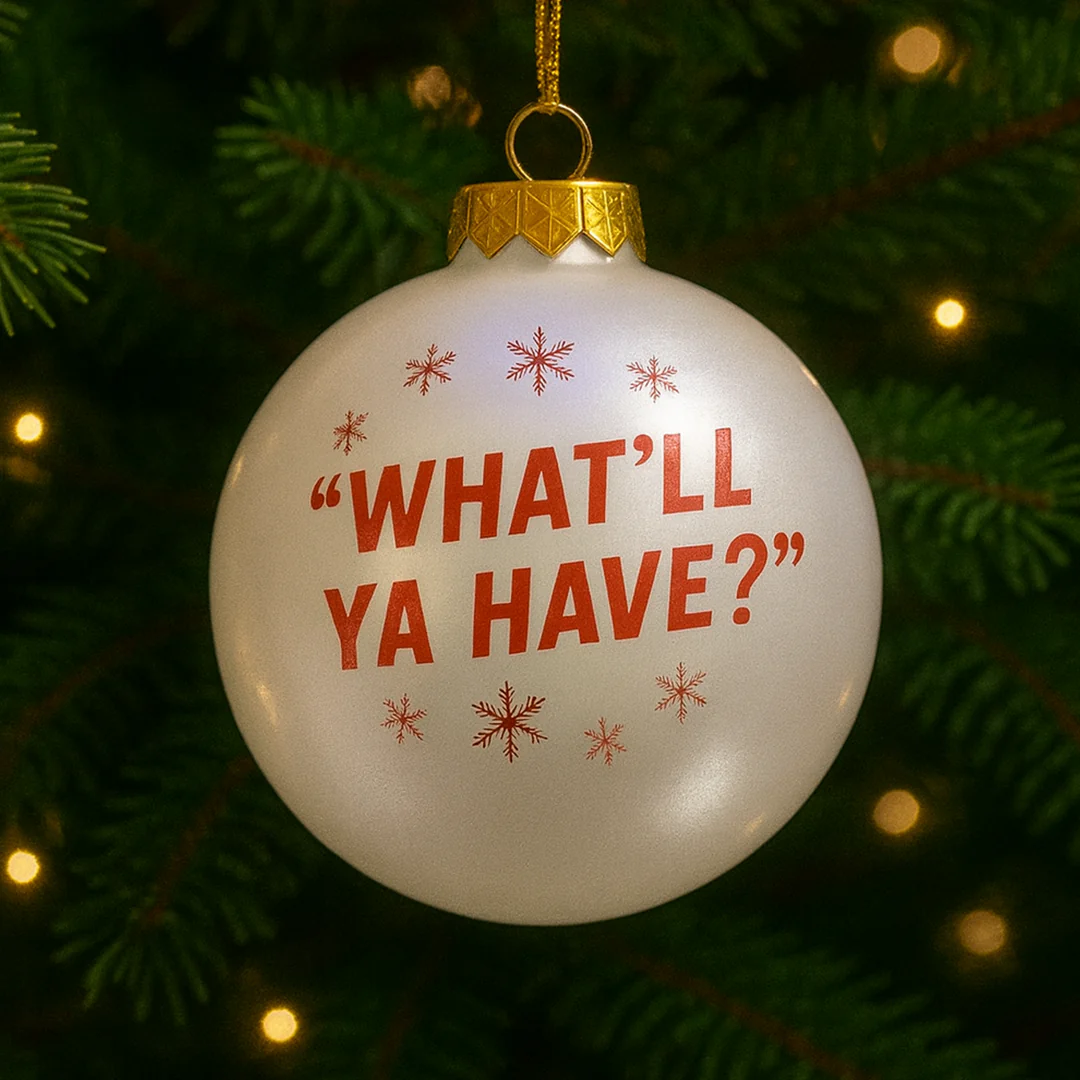White Christmas Ball Ornament - Image 4